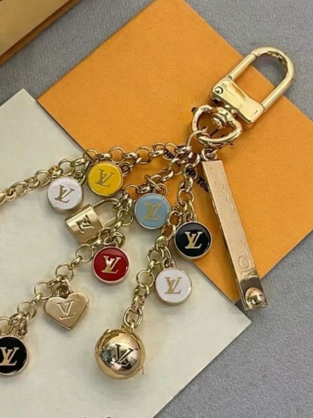 Louis Vuitton Gold Multi-Charm Keychain